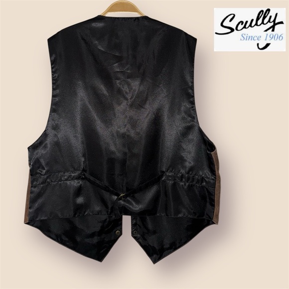 ποΈSALEποΈ Scully Men's Suede Leather Vest (Great Seal of The State of Oklahoma) - Picture 3 of 5